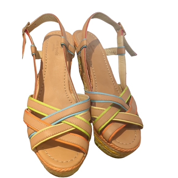 KATE SPADE Luxury Gorgeous Elegant Multicolor Platform Size 9.5 - Picture 6 of 16